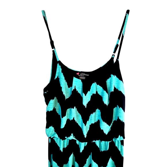 Delicious Women's Dress Small S Green Blue Long Sleeveless  Sun Misses Size 4 6 - Picture 2 of 6